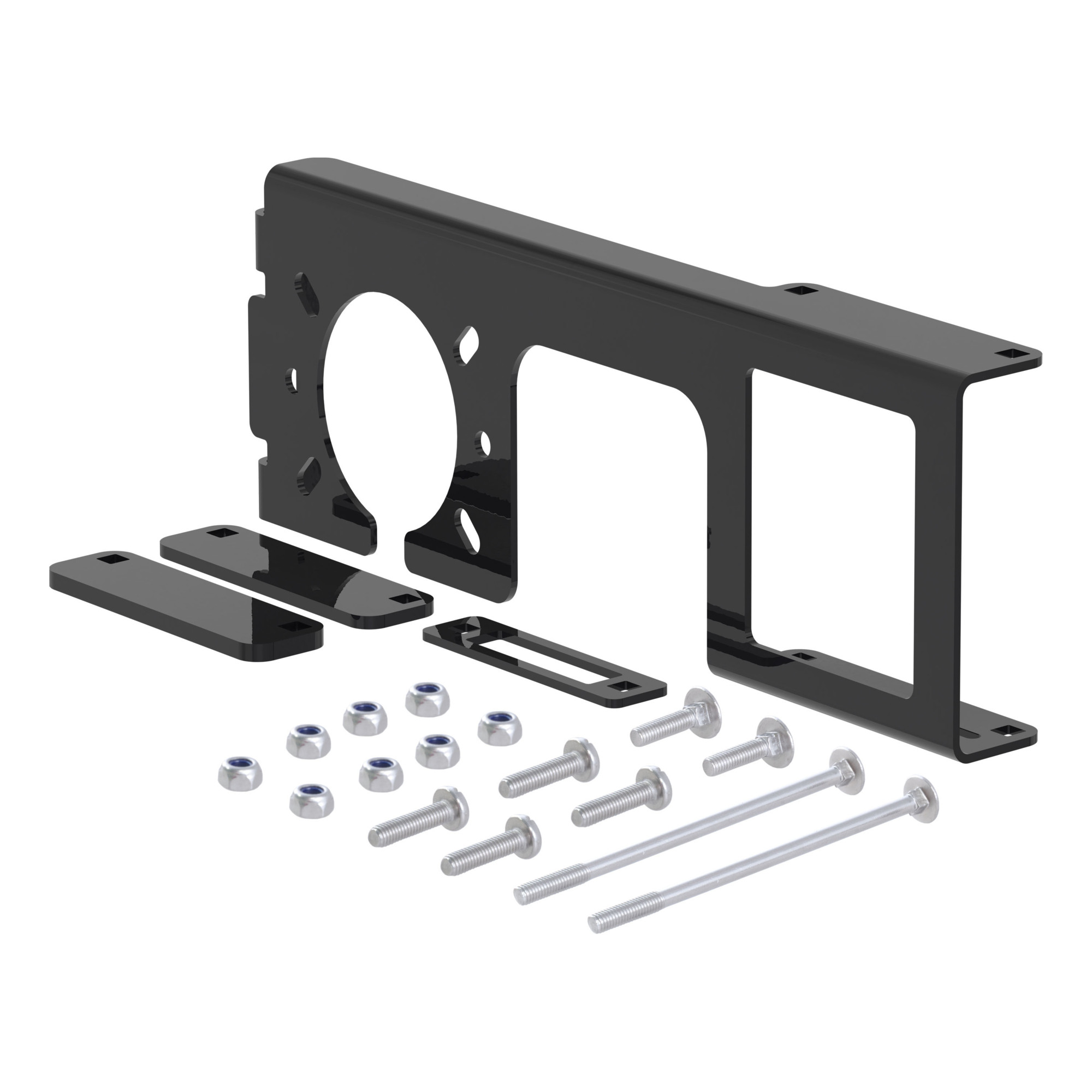 Curt Manufacturing Easy-Mount Vehicle Trailer Wiring Connector Bracket — Fits 2in. Receiver, 4/5-Way Flat, 6/7-Way Round, Model# 58000